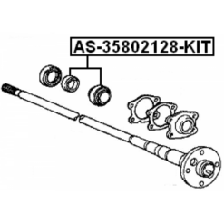 Alternative view of REPAIR KIT, BALL BEARING REAR AXLE SHAFT 35X80X21X28