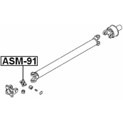 Alternative view of CROSS SHAFT JOINT, DRIVE SHAFT 25X76.8