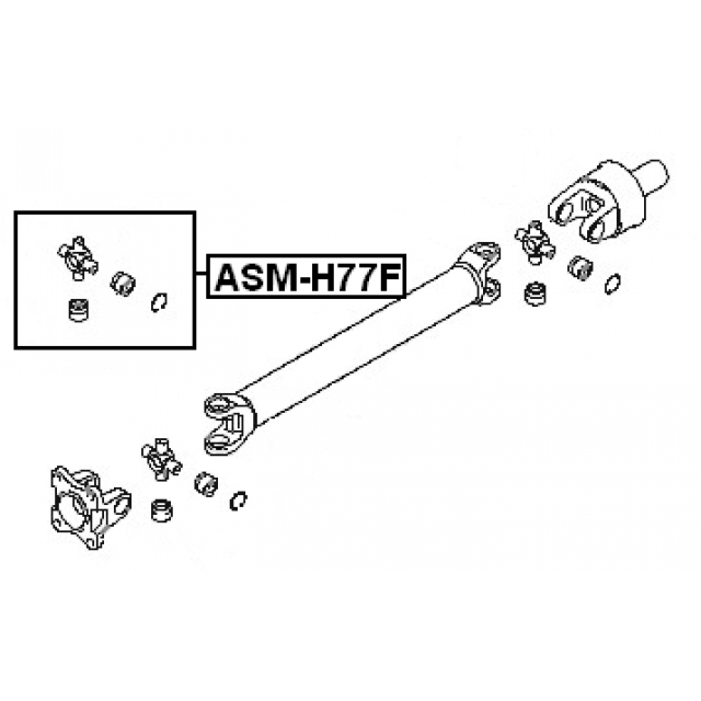 CROSS SHAFT JOINT, FRONT DRIVE SHAFT 25X65 - Image 2