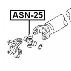 Alternative view of REAR CROSS SHAFT JOINT, DRIVE SHAFT 32X65/101
