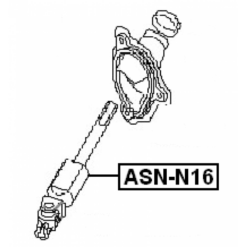 Alternative view of INTERMEDIATE STEERING SHAFT