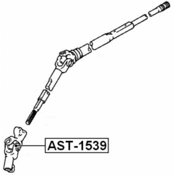 Alternative view of CROSS SHAFT JOINT, STEERING COLUMN SHAFT 15X39