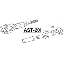 Alternative view of CROSS SHAFT JOINT, DRIVE SHAFT 32X61/92