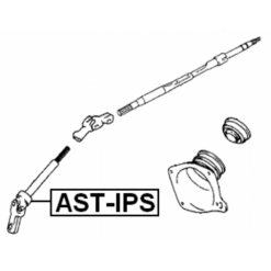 Alternative view of LOWER INTERMEDIATE STEERING SHAFT
