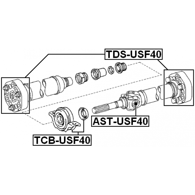 CROSS SHAFT JOINT, DRIVE SHAFT 24.5X74.5 - Image 2