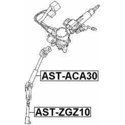 Alternative view of LOWER INTERMEDIATE STEERING SHAFT