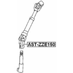 Alternative view of UPPER INTERMEDIATE STEERING SHAFT