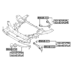 Alternative view of BUSHING, FRONT LOWER CONTROL ARM (HYDRO)