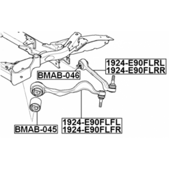 Alternative view of BUSHING, FRONT TRANSVERSAL ROD (HYDRO)