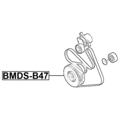 Alternative view of CRANKSHAFT PULLEY B47