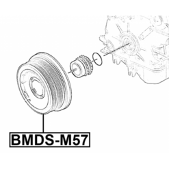 Alternative view of CRANKSHAFT PULLEY (HYDRO) M57