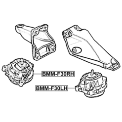 Alternative view of RIGHT ENGINE MOUNT (HYDRO)