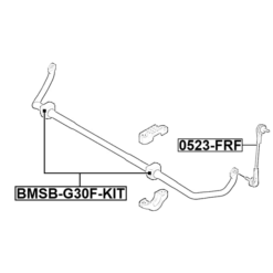 Alternative view of FRONT STABILIZER BAR BUSH KIT (SET FOR TWO SIDES) D28