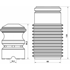 Alternative view of BOOT WITH JOUNCE BUMPER FRONT SHOCK ABSORBER KIT