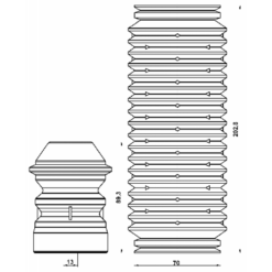Alternative view of BOOT WITH JOUNCE BUMPER REAR SHOCK ABSORBER KIT (SET FOR TWO SIDES)