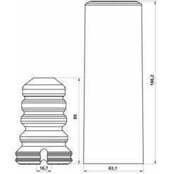 Alternative view of BOOT WITH JOUNCE BUMPER REAR SHOCK ABSORBER KIT (SET FOR TWO SIDES)