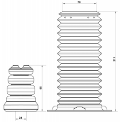 Alternative view of BOOT WITH JOUNCE BUMPER FRONT SHOCK ABSORBER KIT