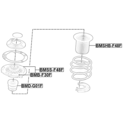Alternative view of FRONT SHOCK ABSORBER MOUNTING ASSEMBLY (WITH SHOCK ABSORBER BEARING)