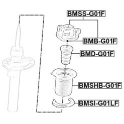 Alternative view of FRONT SHOCK ABSORBER MOUNTING ASSEMBLY (WITH SHOCK ABSORBER BEARING)