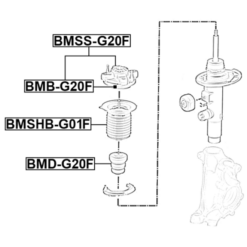 Alternative view of FRONT SHOCK ABSORBER MOUNTING ASSEMBLY (WITH SHOCK ABSORBER BEARING)