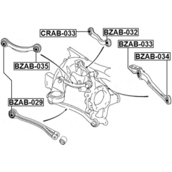 Alternative view of REAR TRANSVERSE ROD BUSHING