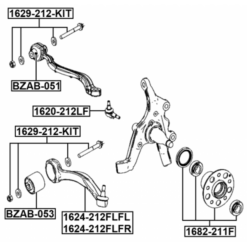 Alternative view of BUSHING, FRONT UPPER CONTROL ARM (HYDRO)