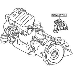 Alternative view of FRONT LEFT ENGINE MOUNT