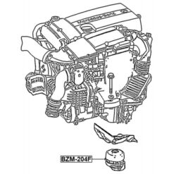 Alternative view of FRONT ENGINE MOUNT (HYDRO)