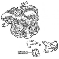 Alternative view of RIGHT ENGINE MOUNT (HYDRO)