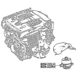 Alternative view of RIGHT ENGINE MOUNT (HYDRO)