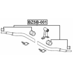 Alternative view of FRONT STABILIZER BAR BUSH KIT (SET FOR TWO SIDES)