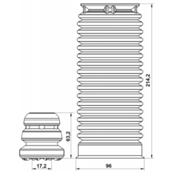 Alternative view of BOOT WITH JOUNCE BUMPER FRONT SHOCK ABSORBER KIT