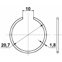 Alternative view of RETAINING RING PCS 5