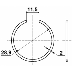 Alternative view of RETAINING RING PCS 10
