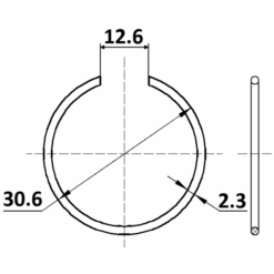 Alternative view of RETAINING RING 30.6X2.3