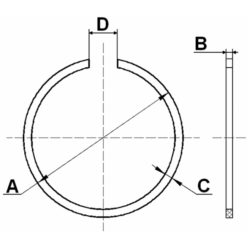 Alternative view of RETAINING RING 51.8X2