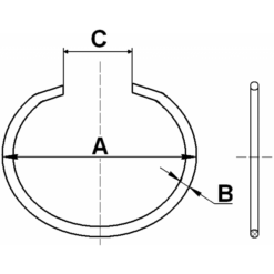 Alternative view of RETAINING RING 28.3X2.2