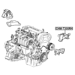 Alternative view of RIGHT ENGINE MOUNT (HYDRO)