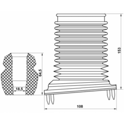 Alternative view of BOOT WITH JOUNCE BUMPER FRONT SHOCK ABSORBER KIT