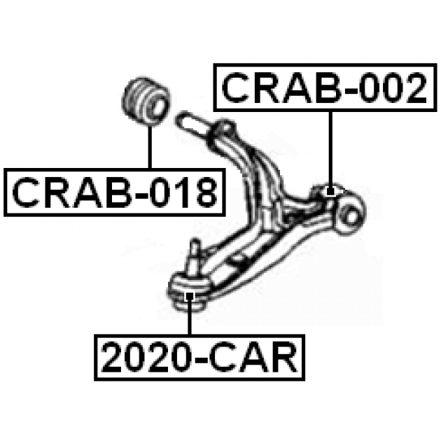 REAR BUSHING, FRONT RIGHT CONTROL ARM - Image 2