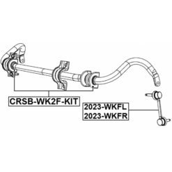 Alternative view of FRONT STABILIZER BAR BUSH KIT D33