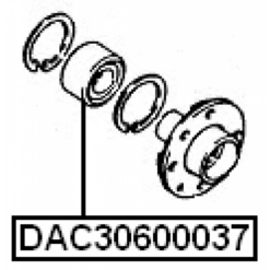 Alternative view of FRONT WHEEL BEARING 30X60X37