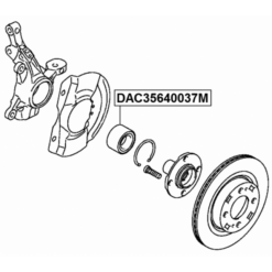 Alternative view of FRONT WHEEL BEARING 35X64X37