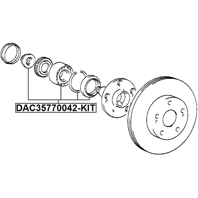 FRONT WHEEL BEARING 35X77X42 - Image 2