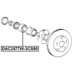 Alternative view of FRONT WHEEL BEARING 35X77X42