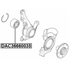 Alternative view of FRONT WHEEL BEARING 36X66X35
