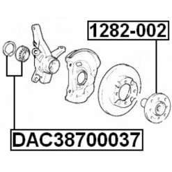 Alternative view of FRONT WHEEL BEARING 38X70X37