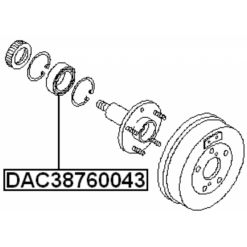 Alternative view of REAR WHEEL BEARING 38X76X43