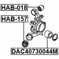 Alternative view of REAR WHEEL BEARING 40X73X44
