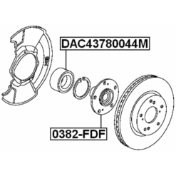 Alternative view of FRONT WHEEL BEARING 43X78X44
